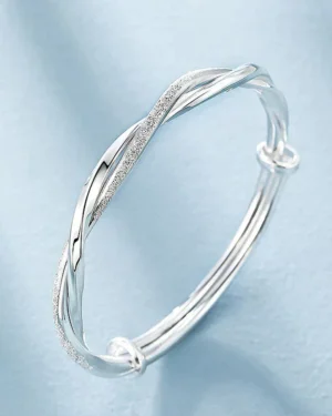 Vlecht armband van zilver