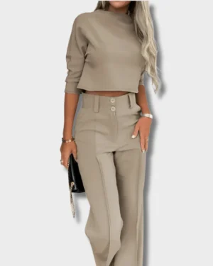 Cleo – Elegante crop top-set