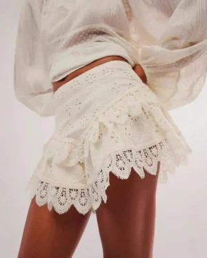 Evelyn Harrow Lace Shorts