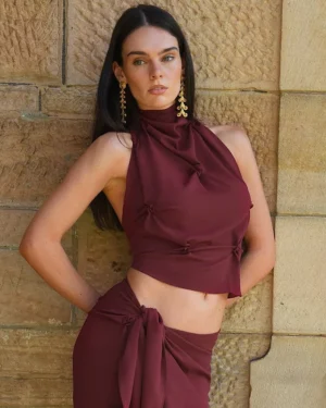 Fallon Tie-Back Halter Top